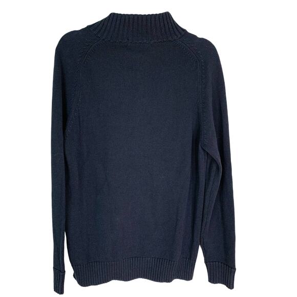 J Crew Mens Sweater Pullover Small Black Cotton Buttons New - Picture 2 of 8